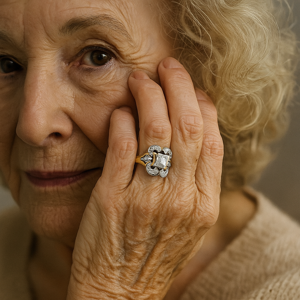 Golden Vintage Zircon Ring