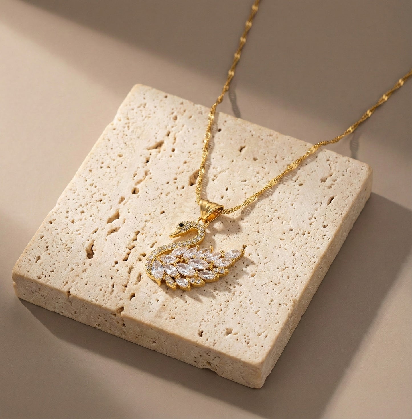 Swan of Eternal Grace Pendant Necklace