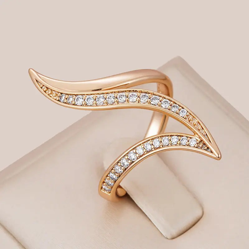 Gold Ring with Diamond Accents