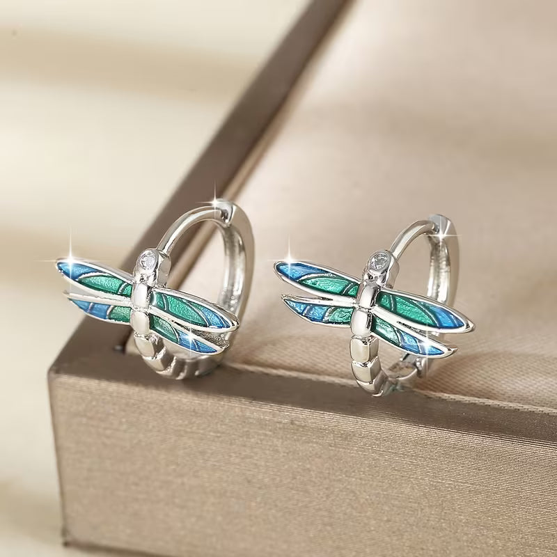 Verdant Dragonfly Elegance Rings