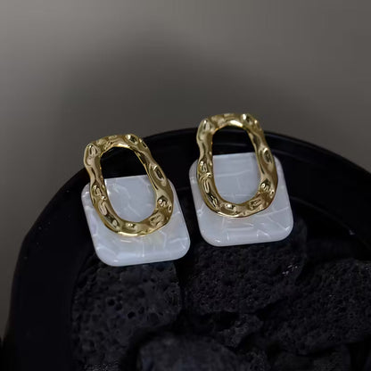 Vintage Geometric Stud Earrings