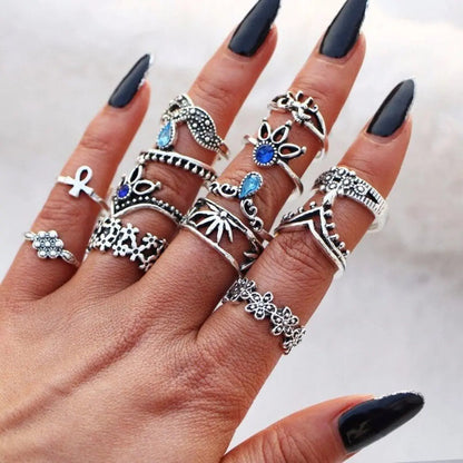 Unique rings set with 8 to 12 rings