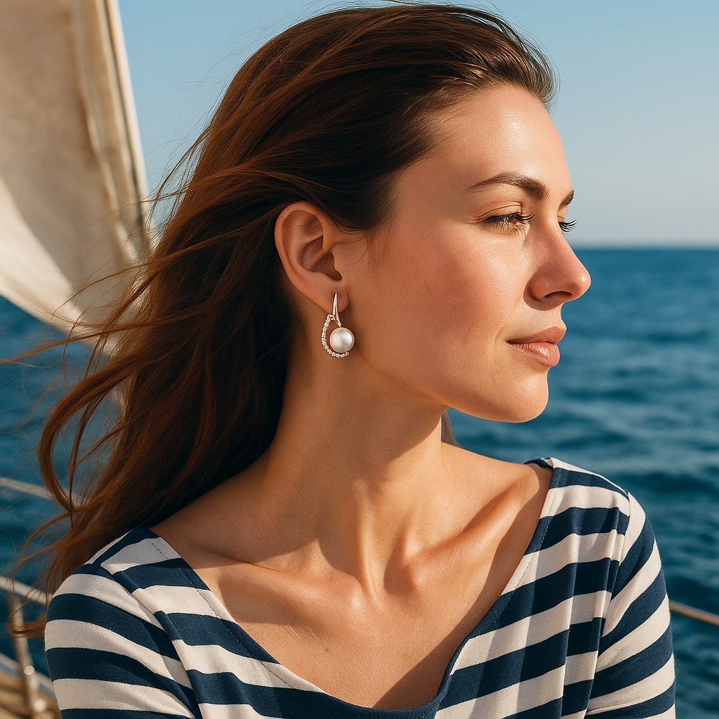 Luxe Pearl Buttoned earrings