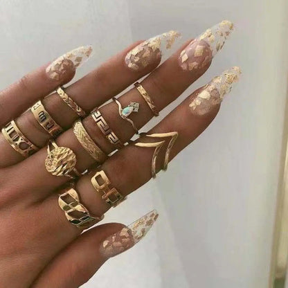 Unique rings set with 8 to 12 rings