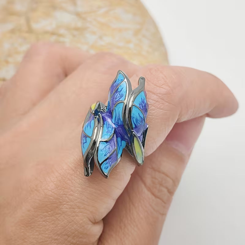 Azure Flutter Heirloom Ring