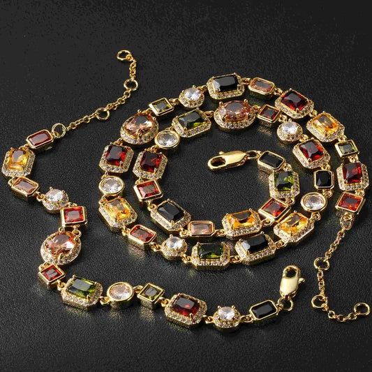 Bold Stainless Steel Mens Luxury Necklace Bracelet