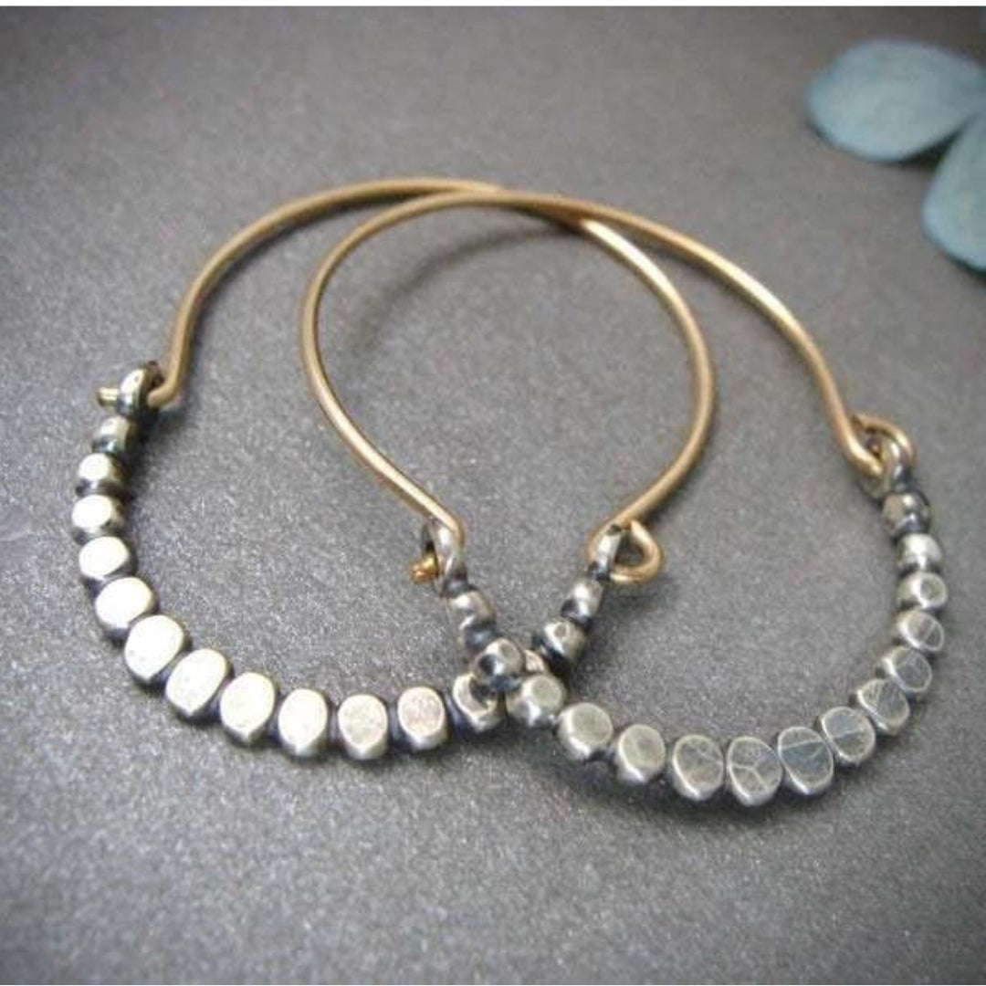 Luxe Boho Cubic Silver Studs