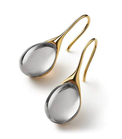 Luxe Crystal Drops earings in Gold & Silver