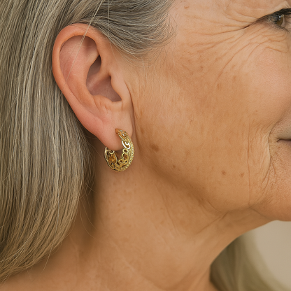 Elegant Gold Mandala Earings