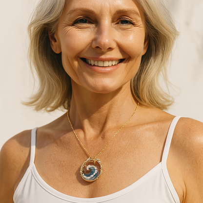 Ocean’s Oath – Minimalist Ocean-Themed Necklace