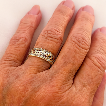 Hollow Bright Gold Ring