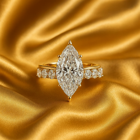 Marquise Diamond Gold Ring
