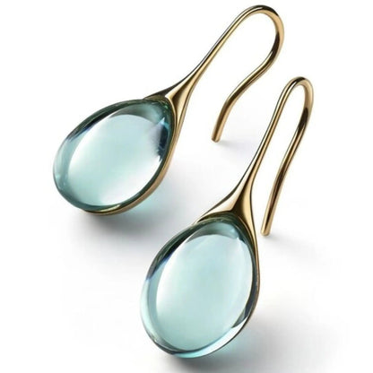 Luxe Crystal Drops earings in Gold & Silver