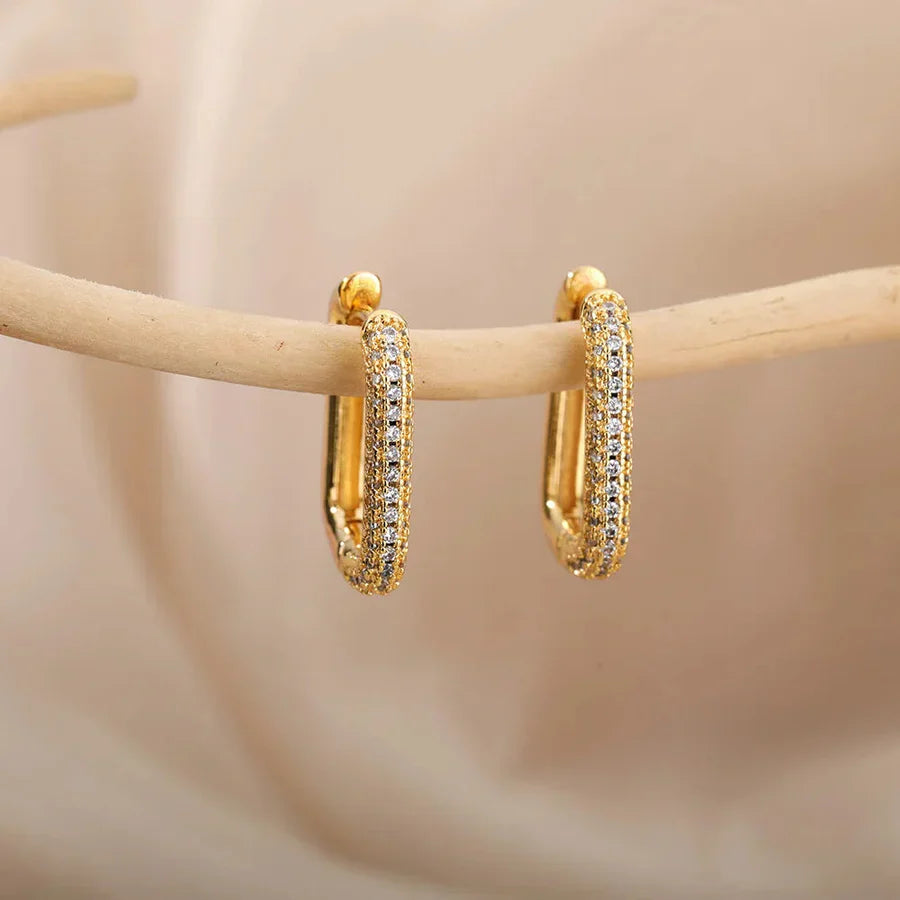 Valerie | Square and Circular Earrings