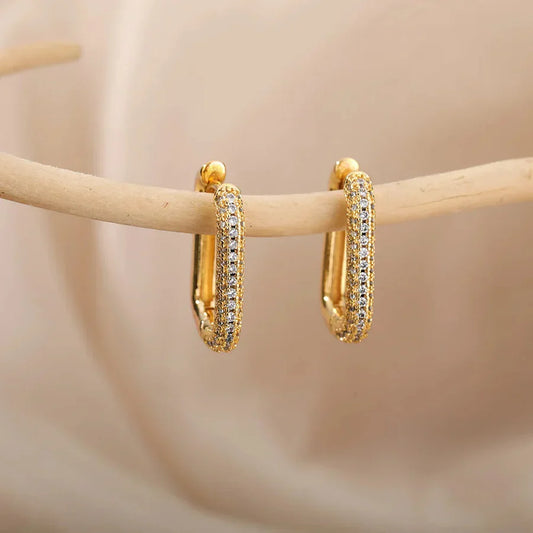 Valerie | Square and Circular Earrings