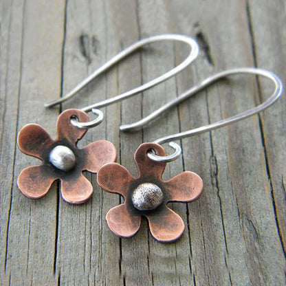 Vintage Silver Floral Earrings