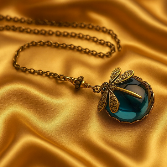 Vintage Dragonfly Pendant Necklace