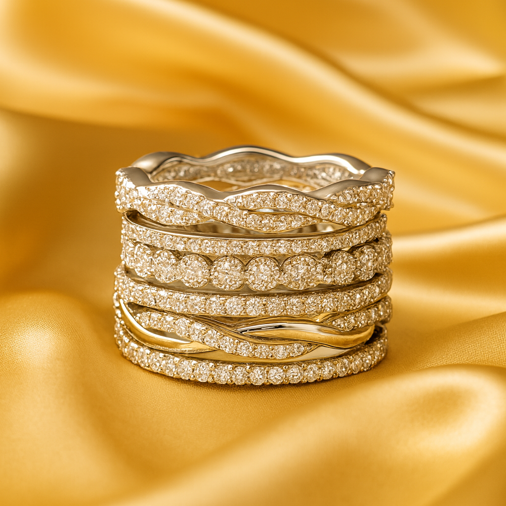 Layered Zirconia Statement Ring