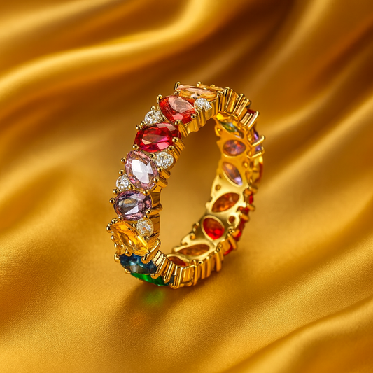 Multicolor Zircon Vintage  Ring