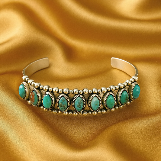 Turquoise Gemstone Statement Bracelet