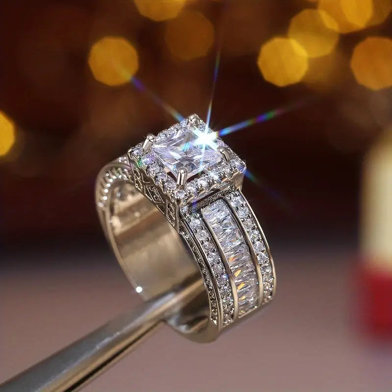 Luxury Zirconia Square Ring