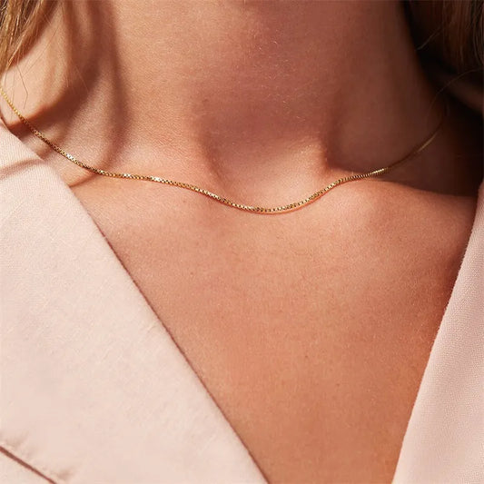 Danica Gold Box Chain Necklace