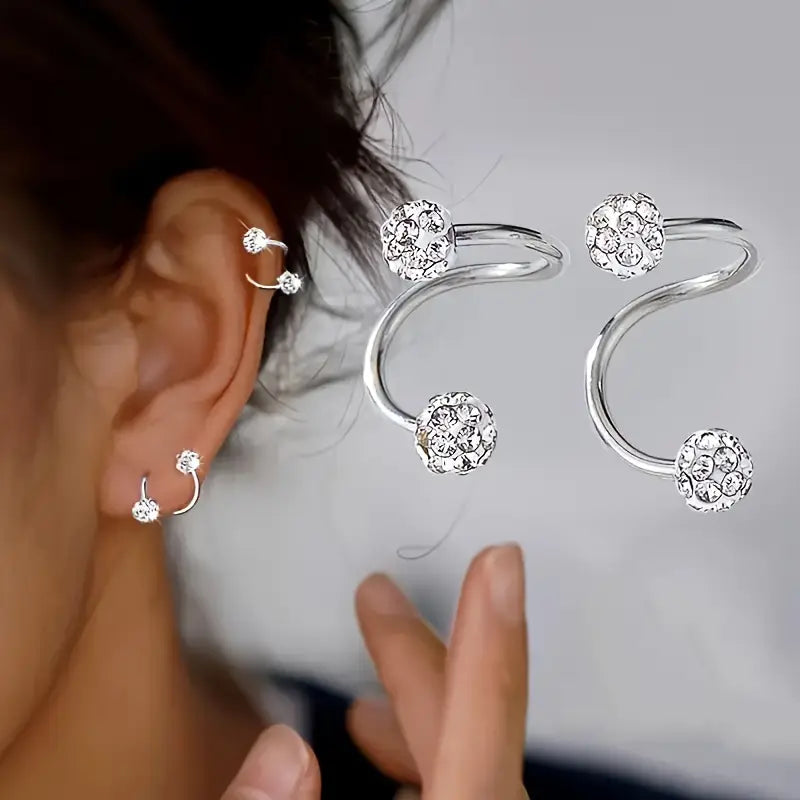 Luxury Spiral Stud Earrings