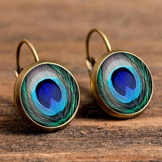 Emerald Plume Serenity Drop Earrings