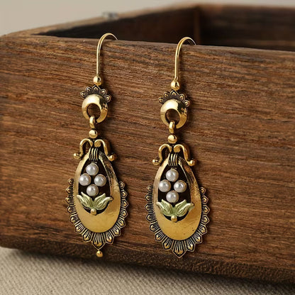 Bohemian Pearl Water Drop Earrings