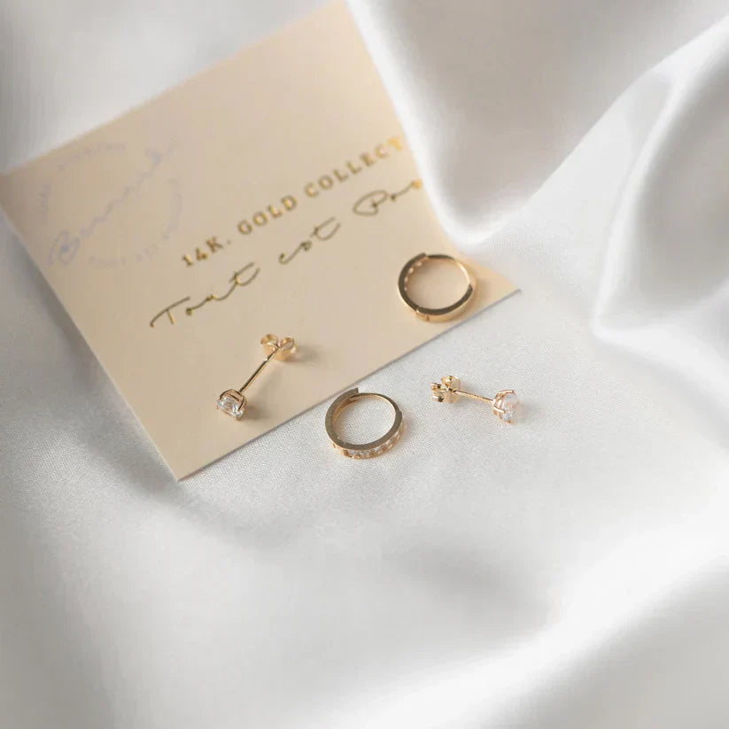 Tears of the Moon Stone Stud Earrings