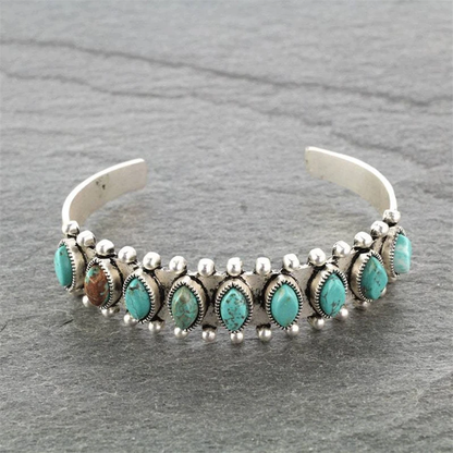 Turquoise Gemstone Statement Bracelet