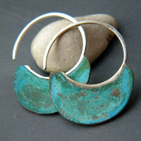 Vintage Worn Turquoise Earrings