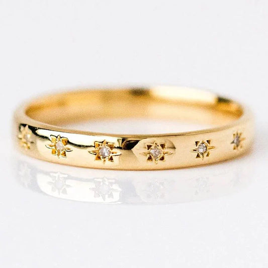 Vintage Gold and Zirconia Ring