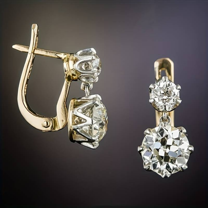 Classic Gold Vintage Zirconia Earrings