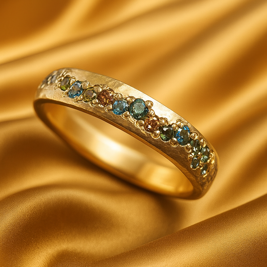 Multi-Color Vintage Gold  Ring